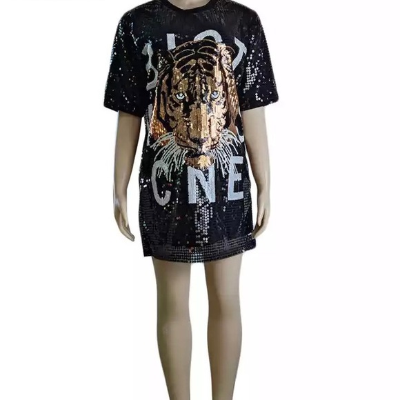 Sale‼️no discount Sequin Bodycon Dress shirt - Picture 5 of 7